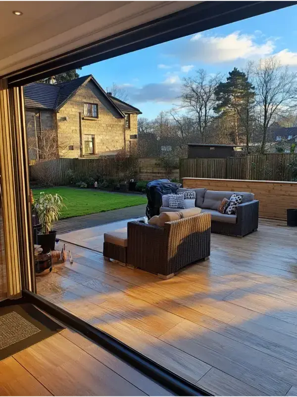 4-pane aluminium bi-fold doors on a property, Newton Mearns