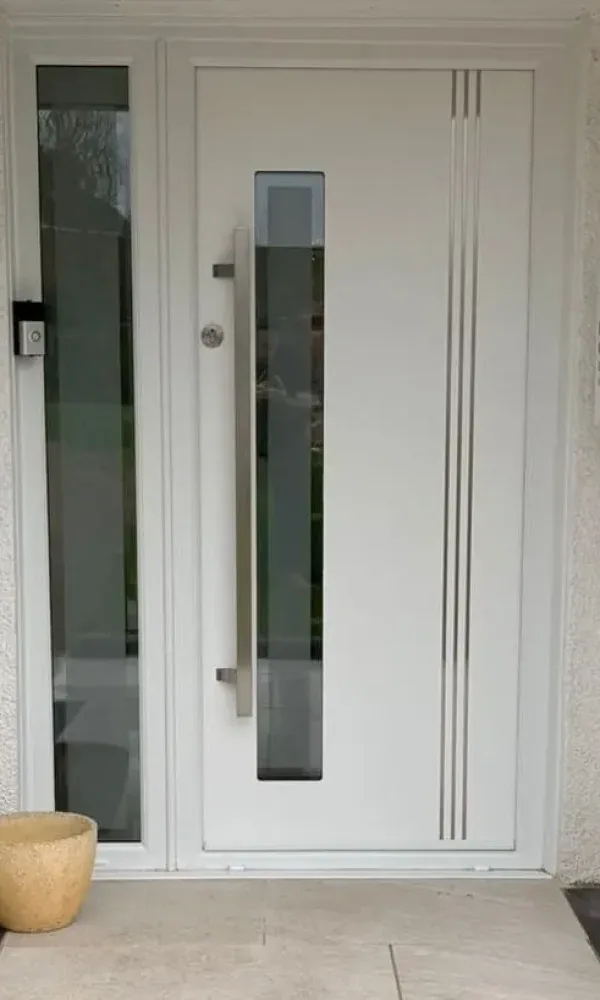 Photo modern white front door entrance 2026 02, fitted by Ultimate Home Solutions